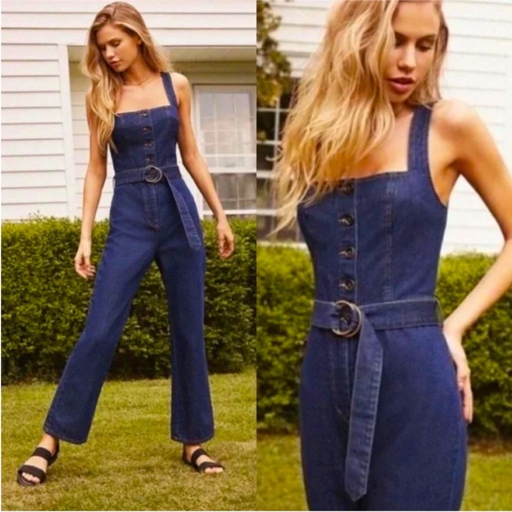 BDG Dark Blue Denim Overalls